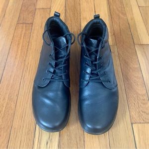 Hotter Ellery Women’s Black Leather Lace-Up Ankle Booties - Size 10M